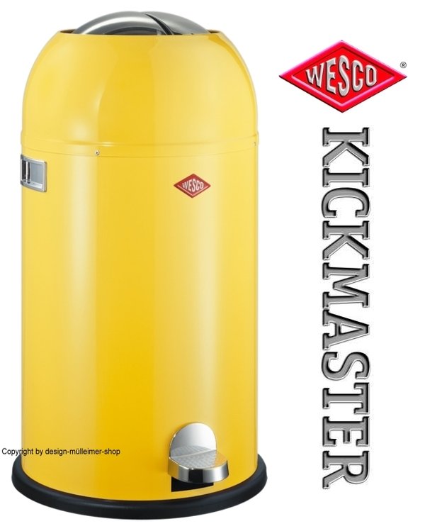 Wesco Kickmaster Gelb Design Mülleimer 33 Liter