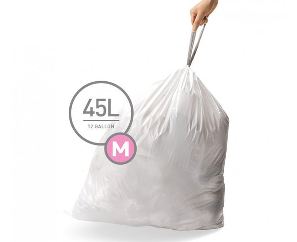 simplehuman Müllbeutel "M" 45 Liter 3x 20 Stück Abfallbeutel