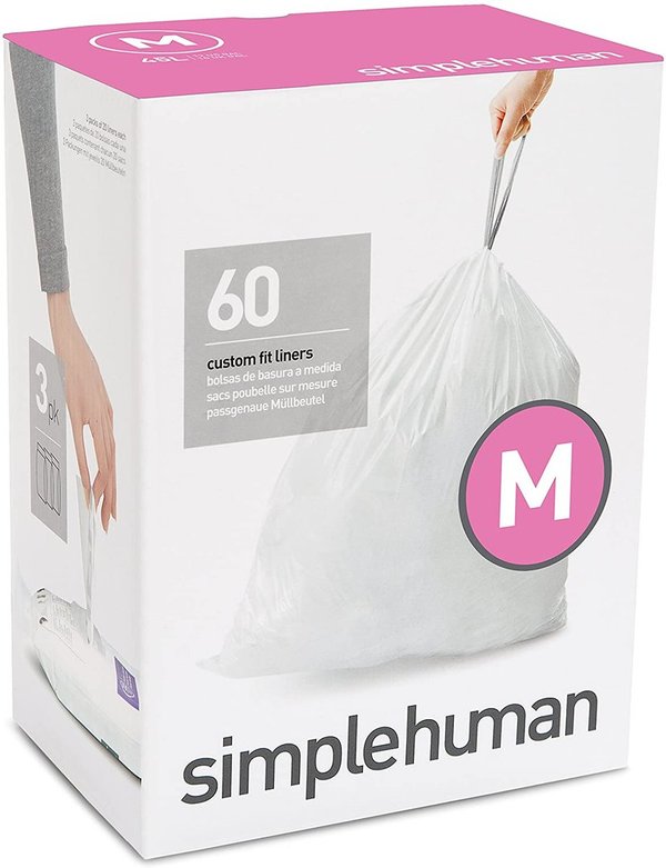 simplehuman Müllbeutel "M" 45 Liter 3x 20 Stück Abfallbeutel